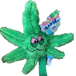 Bark Dog Chew Toy Herb Plush Squeaker Pot Leaf 4/20 Collection Medium Large Gift